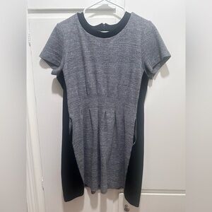 Madewell Women’s Parkline Gray Black Colorblock Short Sleeve Dress
